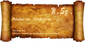 Madaras Szabina névjegykártya