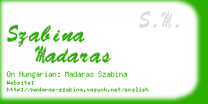 szabina madaras business card